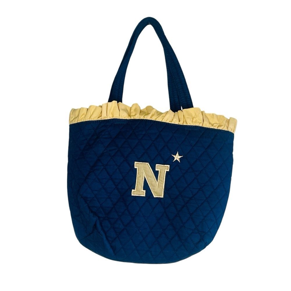 Navy Quilted Tote Bag